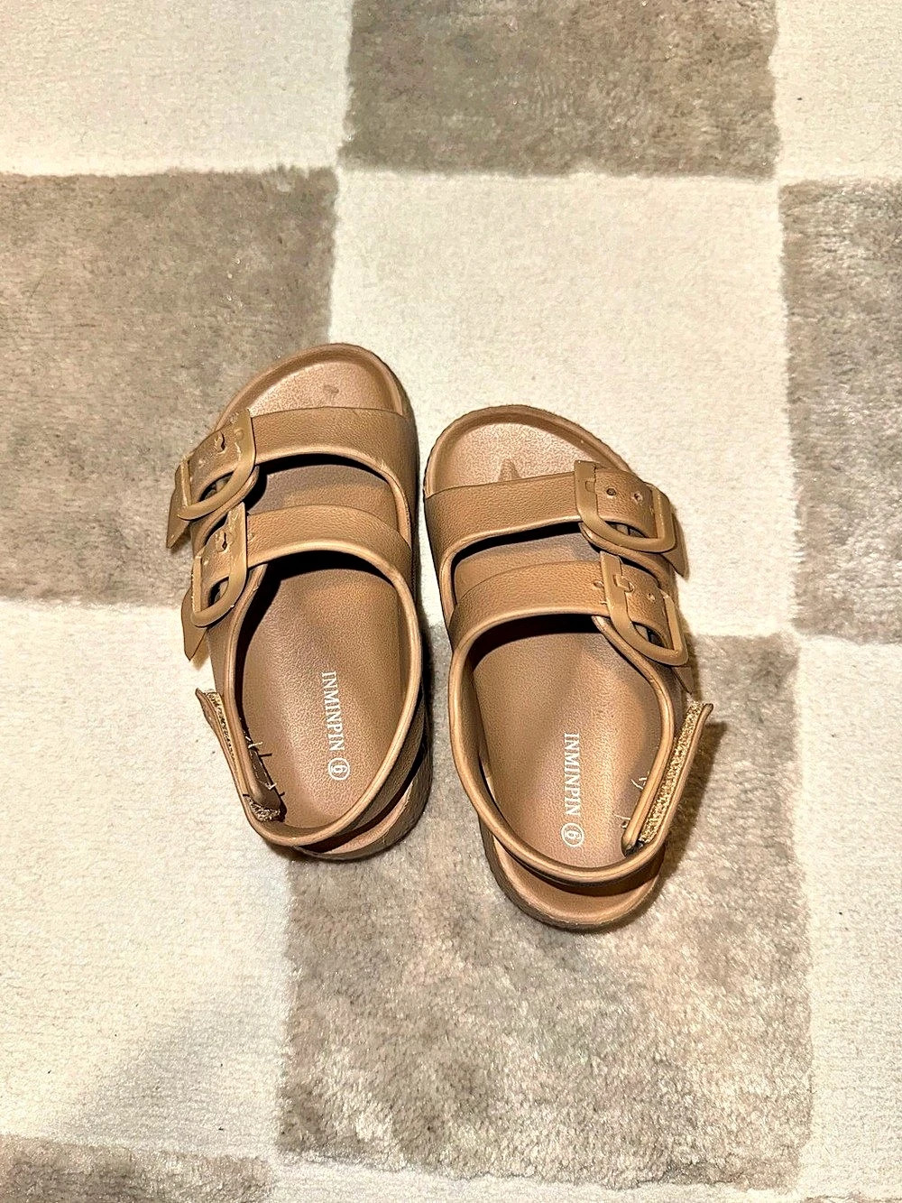 Nannini Double-Buckle Unisex Sandals in Brown